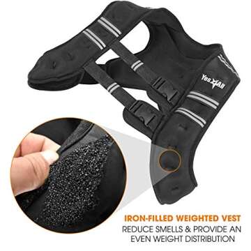 Yes4All Weighted Vest with Ankle/Wrist Weights, Strength Training Weight Vest - 14 Lbs