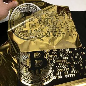 Golden Bitcoin T-Shirt for Crypto Currency Miners and Original Collectors Bitcoin Coin X-Large