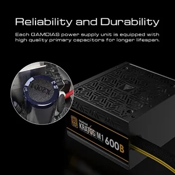 GAMDIAS 600W Bronze PSU with RGB Lighting for Gaming
