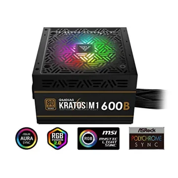 GAMDIAS 600W Bronze PSU with RGB Lighting for Gaming