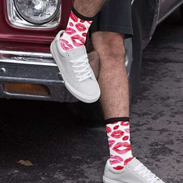 Colorful Novelty Graphic Crew Tube Socks for Everyone