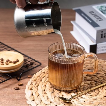 Stylish Combler Glass Coffee Mugs Set | Eco-Friendly Design 11oz