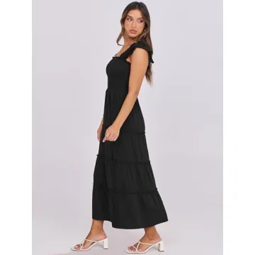 ANRABESS Women's Boho Summer Maxi Dress - Trendy & Comfortable