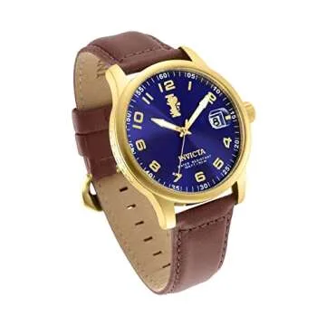 Invicta Men's 15255 I-Force Gold Ion-Plated Stainless Steel & Brown Leather Watch