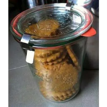 Weck Canning Jars 743 - Weck Mold Jar made of Transparent Glass - Eco-Friendly - Food Storage Container with Lid Airtight - 3/4 Liter Tall 1 Jar with Lid and Rubber Gasket