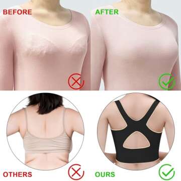 Annenmy Posture Corrector Bra, Bras for Women Wirefree Back Comfy Smoothing Wireless Bra Push up Bras for Women No Underwire, Sports Yoga Daily Bra with Removeable Cup Black,M