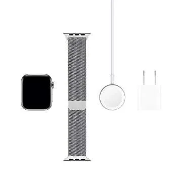 Apple Watch Series 5 (GPS + Cellular, 44mm) - ​ Stainless Steel Case with Milanese Loop
