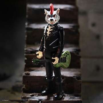 Super7 Rancid Skeletim (Wolf Head) - 3.75" Rancid Action Figure with Accessory Classic Music Collectibles and Retro Toys
