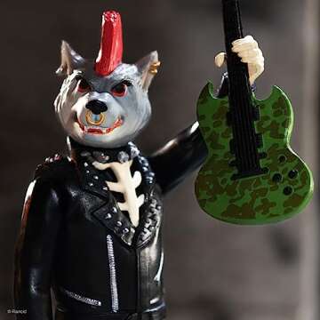 Super7 Rancid Skeletim (Wolf Head) - 3.75" Rancid Action Figure with Accessory Classic Music Collectibles and Retro Toys