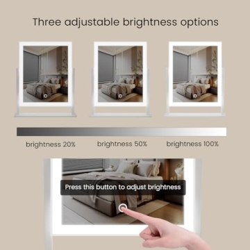 Durup Lighted LED Makeup Mirror with Smart Touch Control