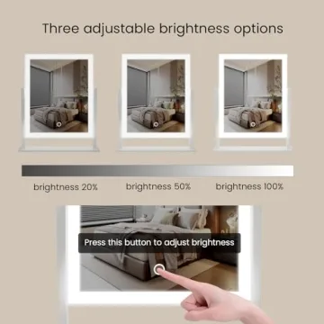 Durup Lighted LED Makeup Mirror with Smart Touch Control