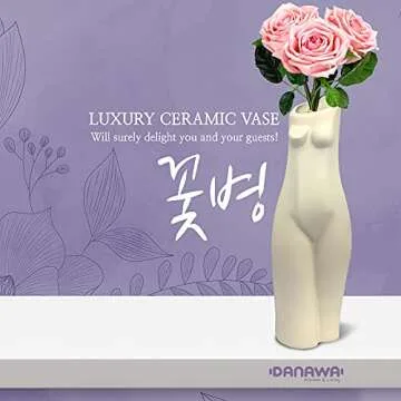 DANAWA Female Form Flower Vase for Stylish Home Decor