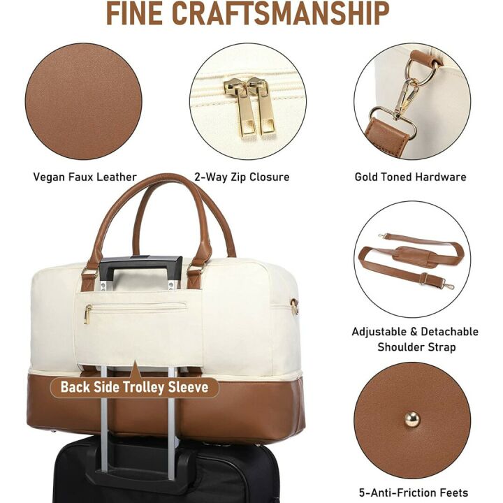 Realer Canvas Weekend Bag - Ideal for Travel & Hospital