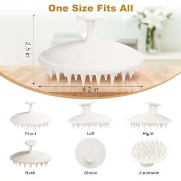 Meartchy Silicone Scalp Massager Shampoo Brush, Scalp Brush for Hair Growth & Dandruff Removal, Hair...