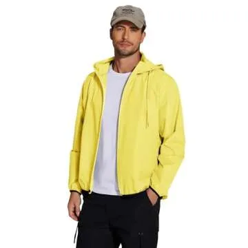COOFANDY Waterproof Lightweight Men Rain Jacket