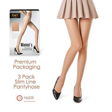 G&Y Women's Sheer Tights - 20D Control Top Pantyhose 3 Pack