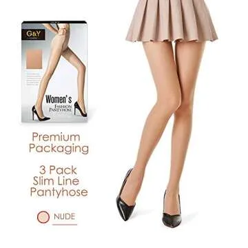 G&Y Women's Sheer Tights - 20D Control Top Pantyhose 3 Pack