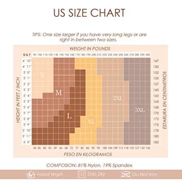 G&Y Women's Sheer Tights - 20D Control Top Pantyhose 3 Pack