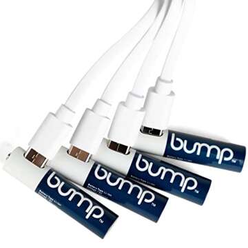 bump AAA USB Rechargeable Batteries, (4-Pack), Lithium Ion, High Output, Fast USB-C, 1.5V with LED I...