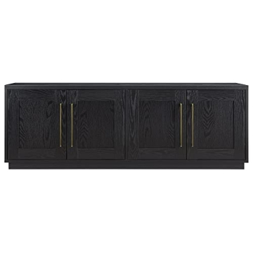 Elegant Henn&Hart Tillman TV Stand for TVs up to 80" in Black Grain