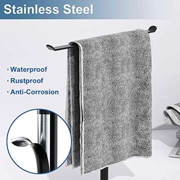 Stainless Steel Towel Rack - Versatile T-Shape Hand Holder