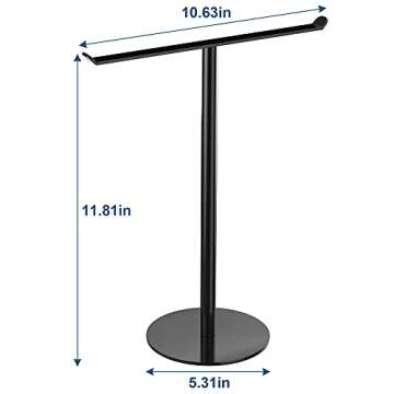Versatile T-Shape Stainless Steel Towel Rack for Home