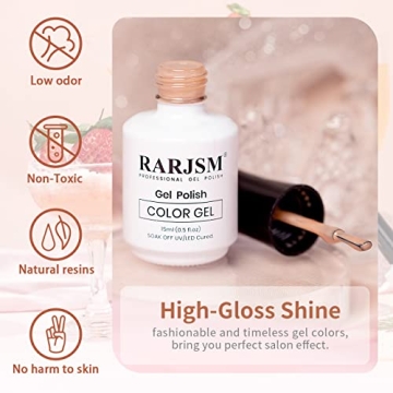 RARJSM Milky Rose Gel Nail Polish for Home Manicures