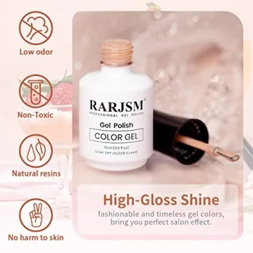 RARJSM Milky Rose Gel Nail Polish for Home Manicures