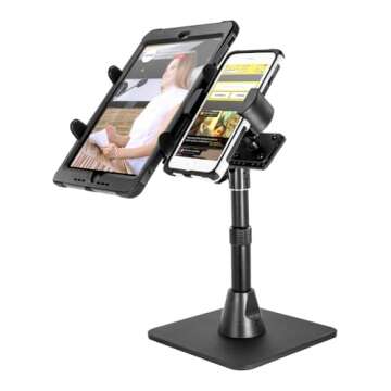 ARKON Mounts TW Broadcaster Tablet and Phone Desk Stand for Live Streaming