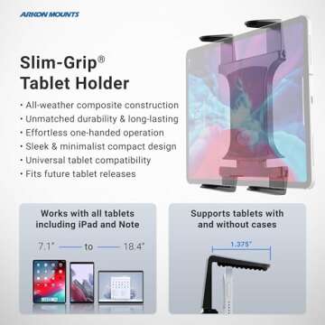 ARKON Mounts TW Broadcaster Tablet and Phone Desk Stand for Live Streaming