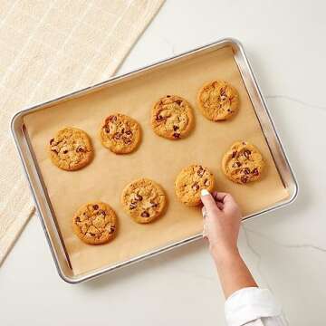 200-Pack Precut Parchment Paper Sheets - Unbleached Nonstick Liners for Baking, Cooking, and More