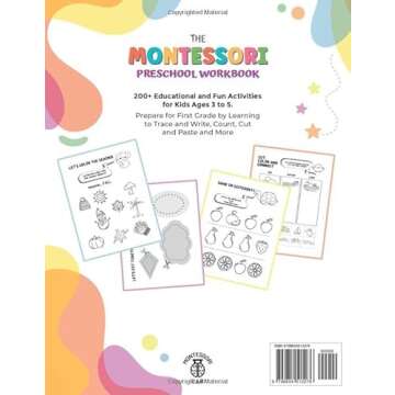 The XXL Montessori Preschool Workbook: 200+ Educational and Fun Activities for Kids Ages 3 to 5. Pre...