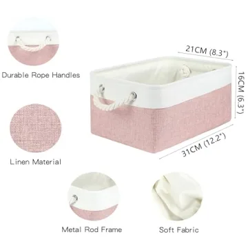 Durable and Chic LordCom Fabric Storage Bins for Organizing