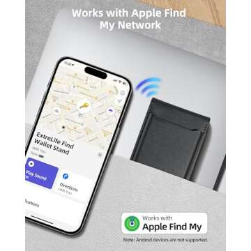 for Magsafe Wallet, Works with Apple Find My, Strongest Magnetic Wallet for iPhone 16/15/14/13/12 Se...