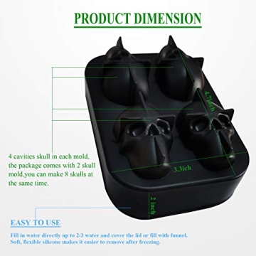 Skull Ice Cube Maker for Parties and Cocktails