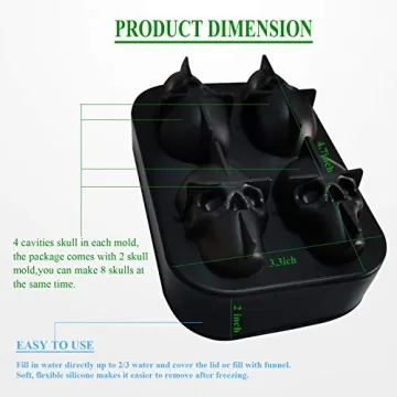 Skull Ice Cube Maker for Parties and Cocktails