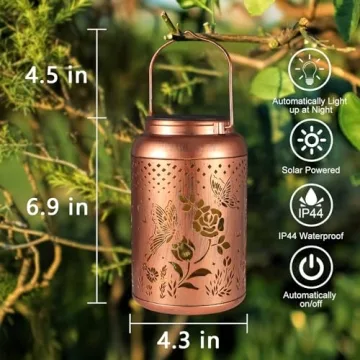 Rose Butterfly Solar Lanterns for Outdoor LED Decor