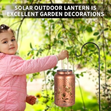 Rose Butterfly Solar Lanterns for Outdoor LED Decor