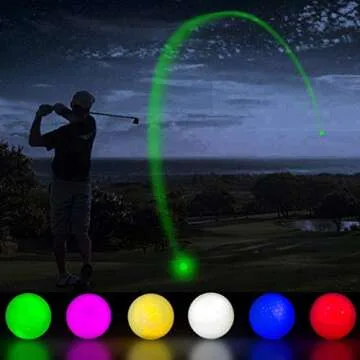 THIODOON Glow Golf Balls and Tees for Night Play