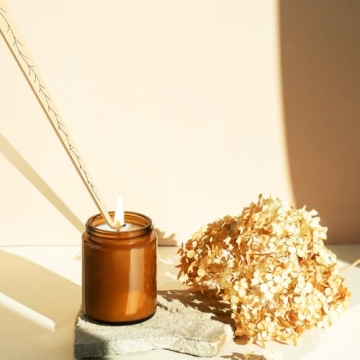 calary Candle Wick Trimmer, Candle Snuffer and Wick Dipper & Candle Accessory Set, 3 in 1 Candle Care Kit for Candle Lover (Gold)