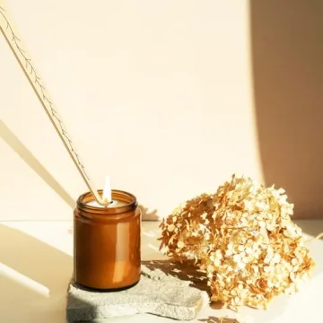 calary Candle Wick Trimmer, Candle Snuffer and Wick Dipper & Candle Accessory Set, 3 in 1 Candle Care Kit for Candle Lover (Gold)