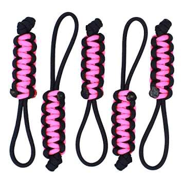BubbasGarageTv Hot Pink Paracord Headrest Grab Handles