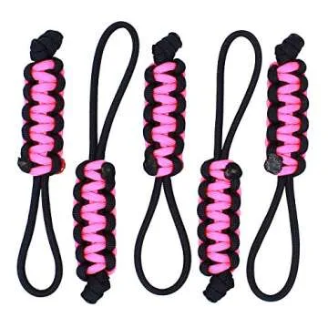 BubbasGarageTv Hot Pink Paracord Headrest Grab Handles
