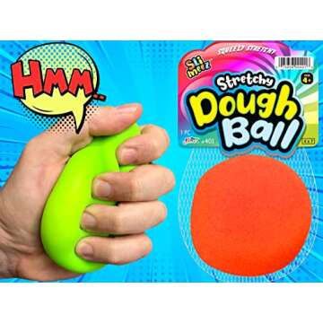 JA-RU Stretchy Ball (Pack of 3) The Original Dough Ball Fidget Toy Pack Stretchy Squishy Toys Bouncy...