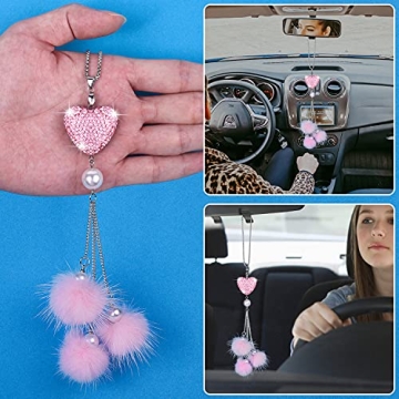 Bling Rearview Mirror Hanging Pendant for Women