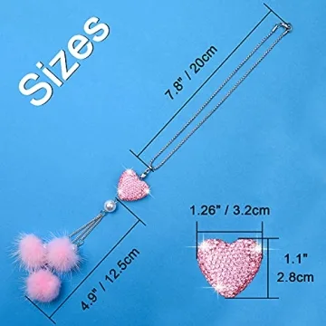 Bling Rearview Mirror Hanging Pendant for Women