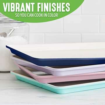 GreenLife Bakeware Healthy Ceramic Nonstick, 18" x 12" Half Cookie Sheet Baking Pan, PFAS-Free, Pink