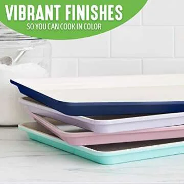 GreenLife Bakeware Healthy Ceramic Nonstick, 18" x 12" Half Cookie Sheet Baking Pan, PFAS-Free, Pink