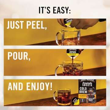 Java House Cold Brew Coffee Concentrate Single Serve Liquid Pods, Sumatran, 12 Count