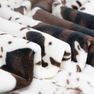 KIVEE Cow Print Throw Blanket Soft Cozy All-Season 50x60